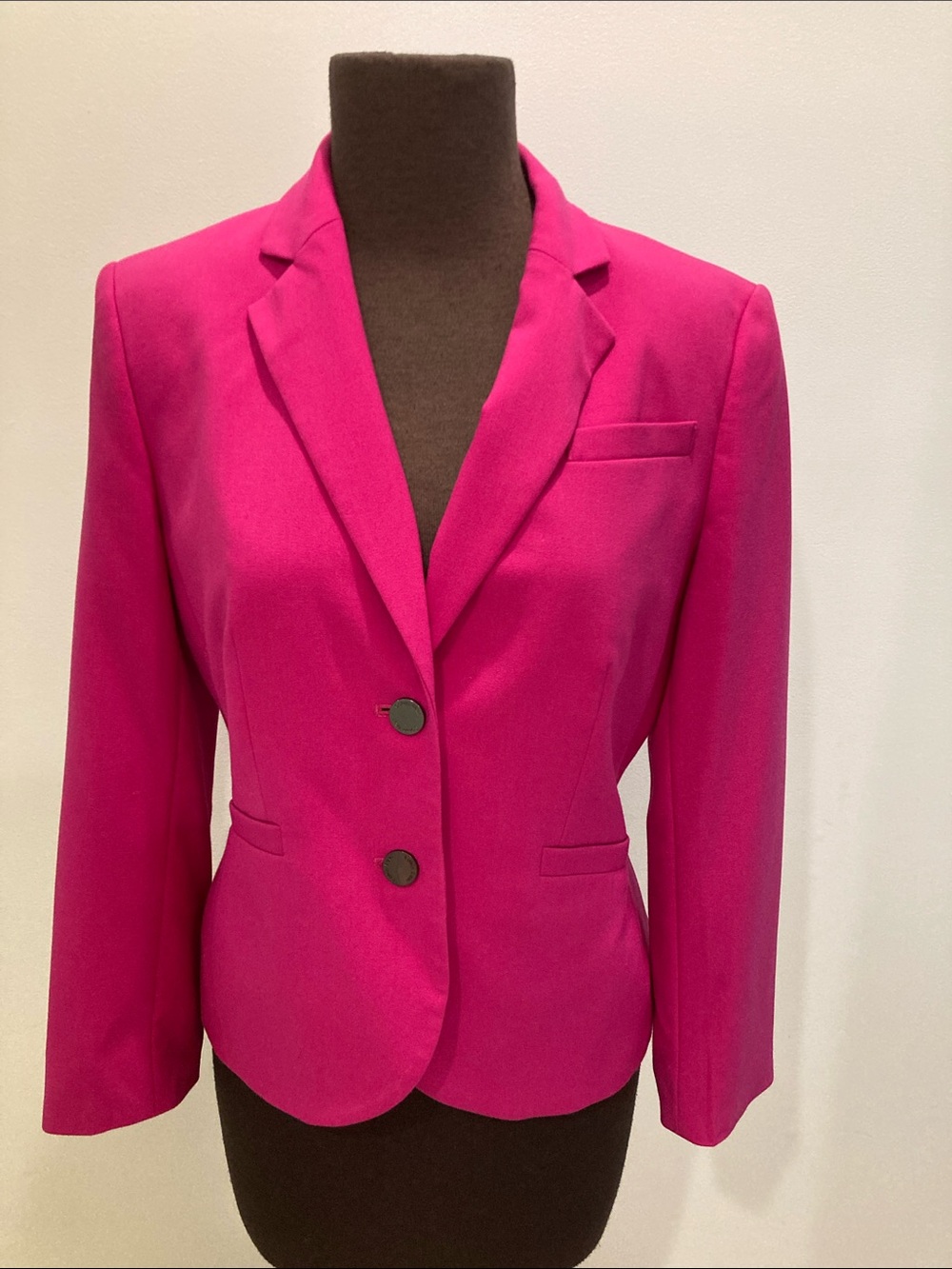 Women's Hot Pink Tailored Two-Button Blazer